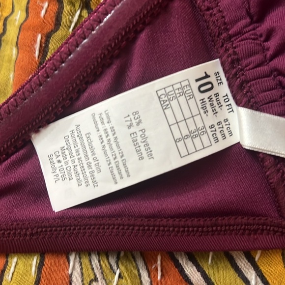 Seafolly Collective Halter Bandeau Bikini Top size 10 - Picture 9 of 12